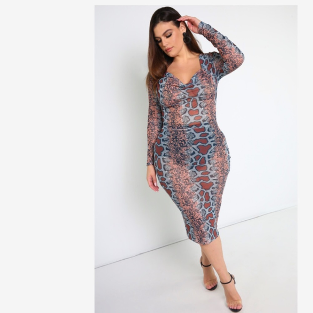 REBDOLLS Cowl neck Dress